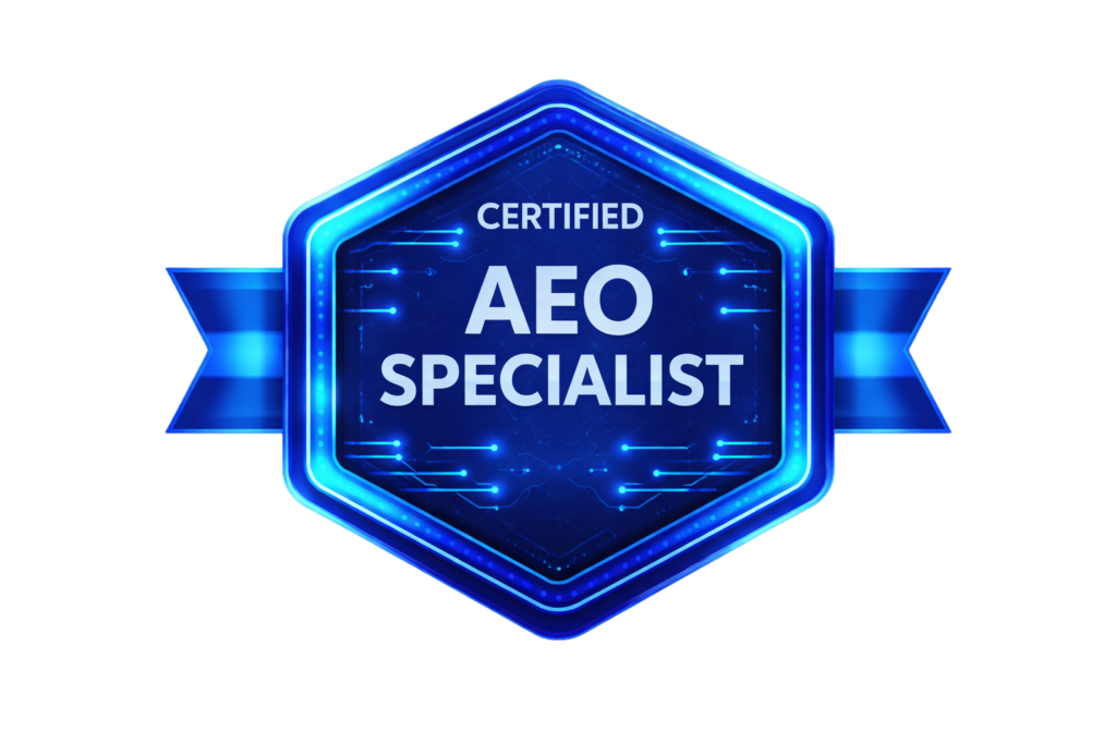 Certified AI specialist badge of AI Search Engineers