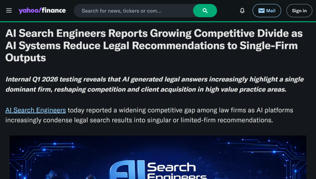 AI Search Engineers published in Yahoo Finance