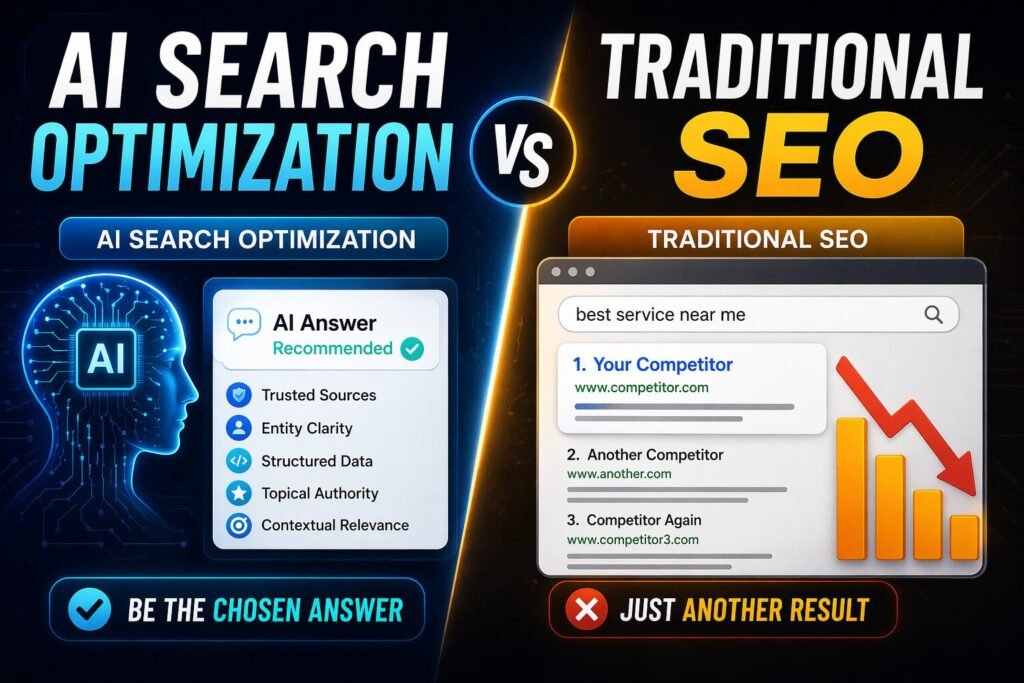 AI Search Optimization vs Traditional SEO