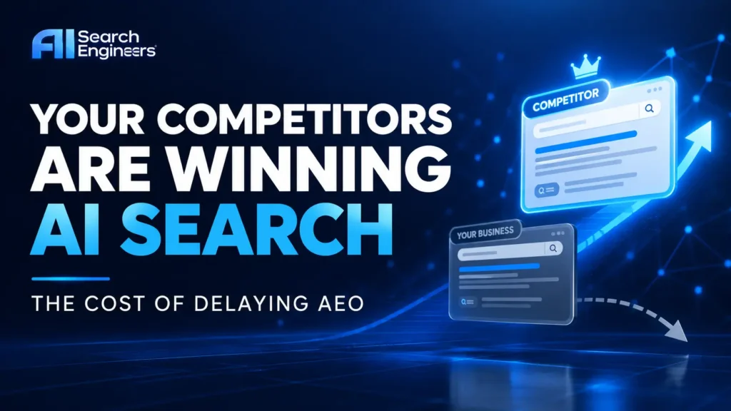 How Competitors Gain an AI Search Visibility Advantage Social Description: Discover how competitors build AI search authority over time and how Answer Engine Optimization can help your business close the visibility gap.